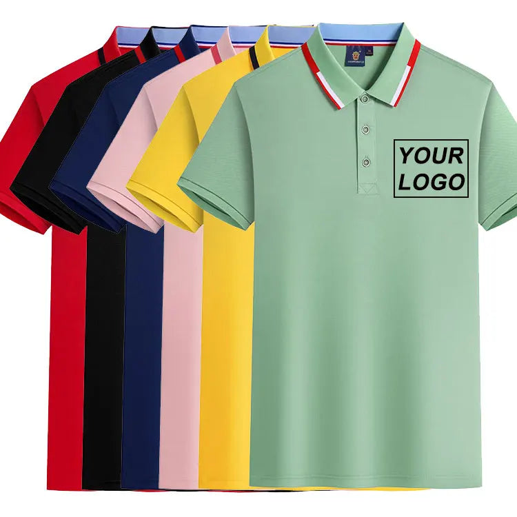 Mens Shirt Homme Garcons T-Shirts & Polos Fashion for Polo T-Shirt with Embroidered Collar Soft Cotton Anti-Wrinkle Feature