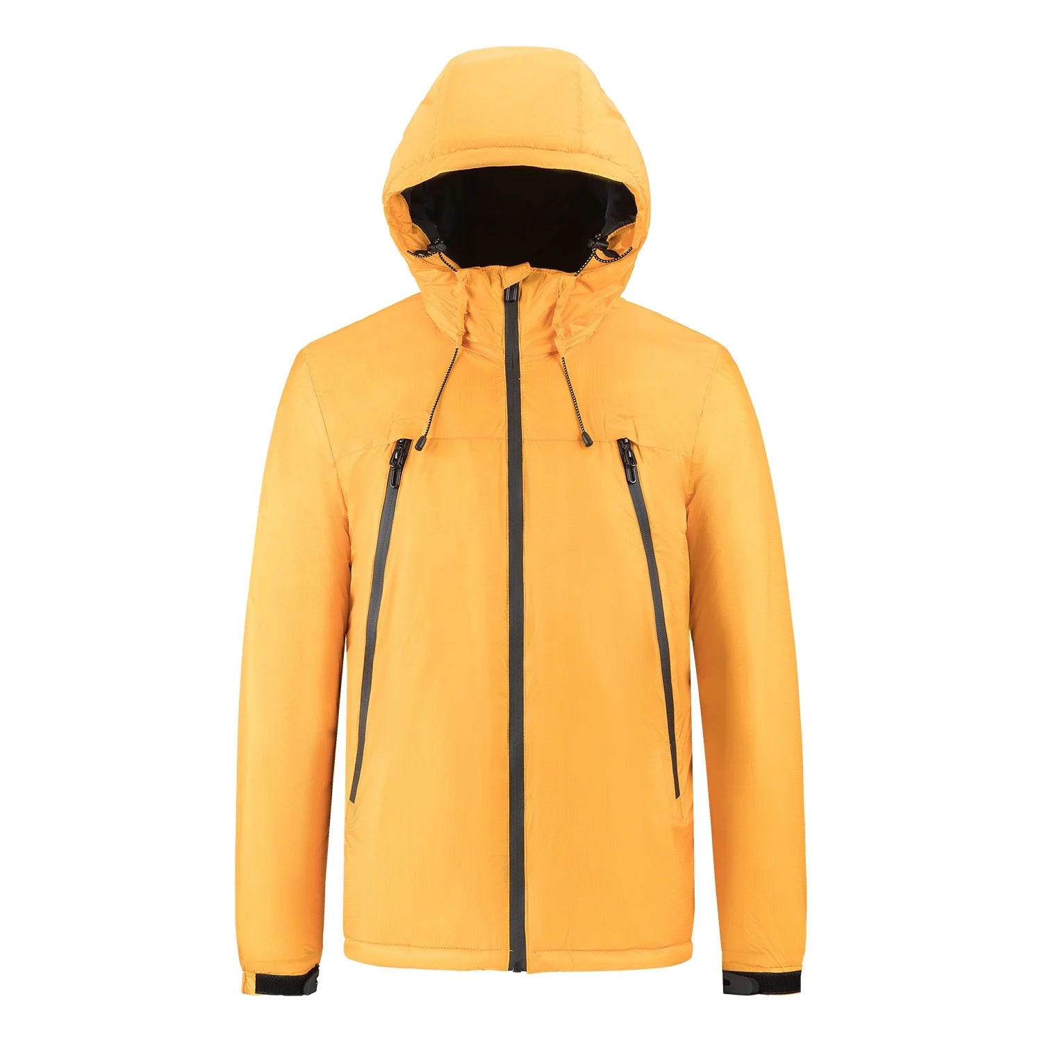 Alike Custom Men's Winter Casual Waterproof Breathable Coated Nylon Zipper Plus Size Bomber Jacket with Hooded