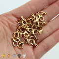 18k Gold Fine Jewelry DIY Jewelry Accessories Lobster Clasp Hooks Closure Lobster Buckle for Making Findings Different Size