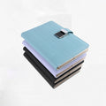 2024 New Arrival Privacy Safe Business Notebook Diary Fingerprint Lock Workbook Fashion Leather Notebook With 16G U Disk and Pen