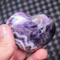Hongzhuo Hot Wholesale 4.8*6cm Natural Amethyst Crystals Healing Stone Heart Gifts Chakra Stones Crafts