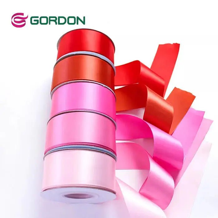 Gordon Ribbons Factory Wholesale Price Decorative Polyester Ribbon 1.5 Inches Double Sided Pastel Pink Satin Ribbon