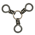 TAKEDO 1008 Anti-winding Fishing Swivel Bifurcator Three Fork Swivel Ring Fishing Accessories Sea Fishing Trolling Connector