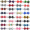 Wholesale Stocked Luxury Plaid Flower Grid Different Pattern Pet Dog Cat Bow Tie Collar