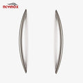 D Shape Round Bar Wooden Door Handles Aluminum Front Main Door Stainless Steel Black Pull Glass Door Handle