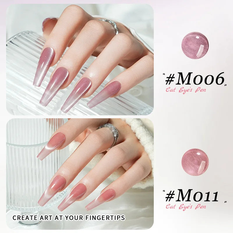 Kudan Cat's Eye Gel Pen High Quality Easy to Apply Magnetic Cat's Eye Gel Nail Pen Nail Art Gel with Brush MegaBDM