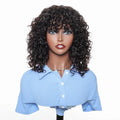 Wholesale Virgin Hair Wig 180% Density Brazilian Virgin Hair Machine Made None Lace Human Hair Wigs 12 Inches for Black Women