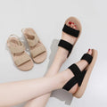 New Minimalist Slingback Wedge Sandals Outdoor Summer Lightweight Slides Solid Color Thick Bottom Ladies Shoes Female Sandals