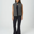 Women's Zip-Up Fleece Vest Sportswear Spread Collar Solid Color Women's Vest Jacket With Pockets Sleeveless