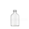 50ml 100ml Clear Mini Liquor Reusable Glass Flask Bottles with Screw Caps Screen Printing Custom Logo Carton for Weddings Favors