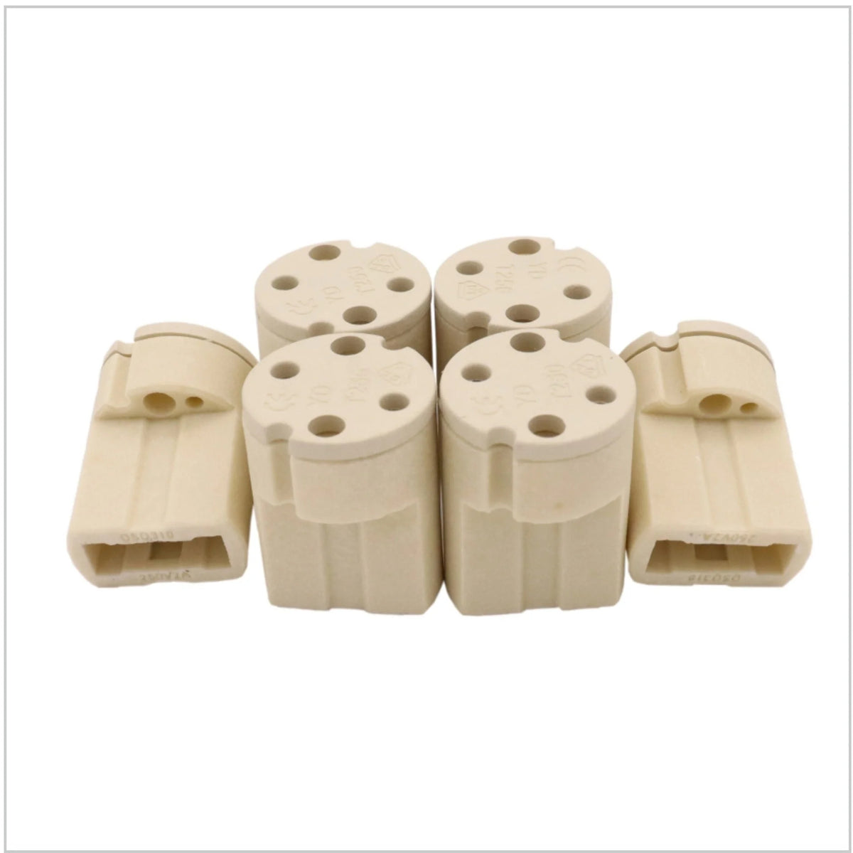 G9 Lamp Base AC110-220V 3A Ceramic Socket G9 Type Halogen Lamp Holders Ceramic Lamp Sockets for Indoor Lighting Accessories
