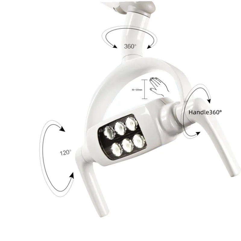 Dental Lamp 6 LED Bulbs Oral Light for Dental Chair Unit With Sensor Manual Switch Dental Laboratory Lighting