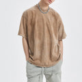 300gsm Oversized Embroidery Short-sleeved T-shirt  Plane White 200gsm Heavyweight Oversized t Shirt