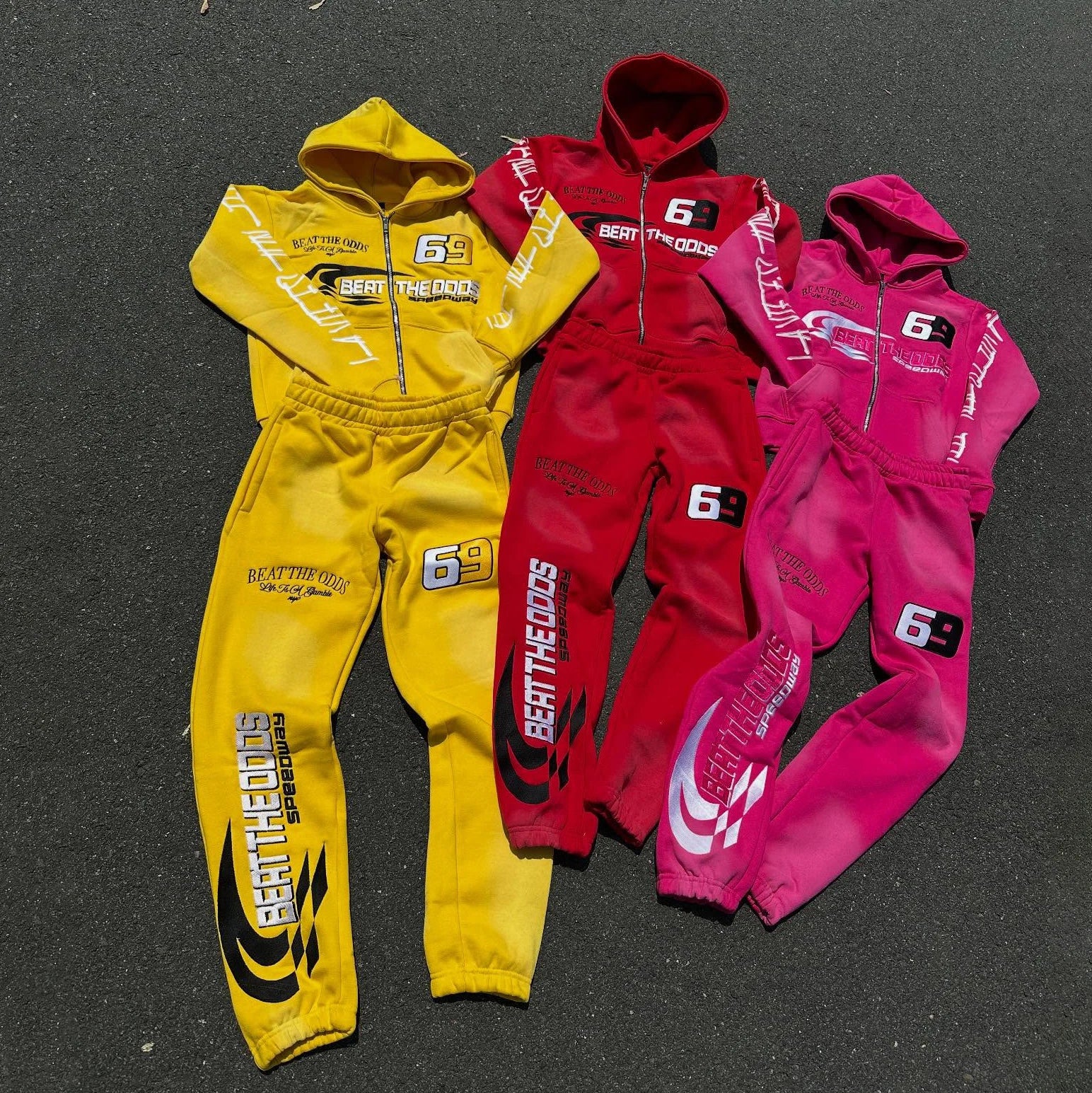 US Free Tax Custom Acid Washed Distressed Zip up Tracksuit Two Pieces Sun Faded Terry Sweatsuits Hoodie Sweatpants Sets