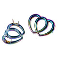 Rainbow Handbag Purse Strap Belt Accessories Bag Double Heart Buckle