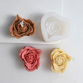 Flower 3D Heart Rose Candle Resin Casting Mold Candle Making Molds Home Decorate Silicone Molds for Vatentine's Day