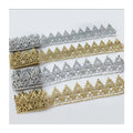 Factory Direct Sale 5cm Ribbon Shaped Metallic Lace Polyester French Clothing Decorative Belt for Bags and Accessories JB06