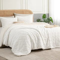 Wholesale Queen Size Grey Comforter Set for Home Use Soft Woven Bedding for All Seasons Cationic Dyed Bedding Set MegaBDM