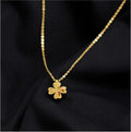Delicate Stainless Steel Four Leaf Clover Necklace 18K Gold Plated Lucky Clover Necklace Women Everyday Jewelry Necklace