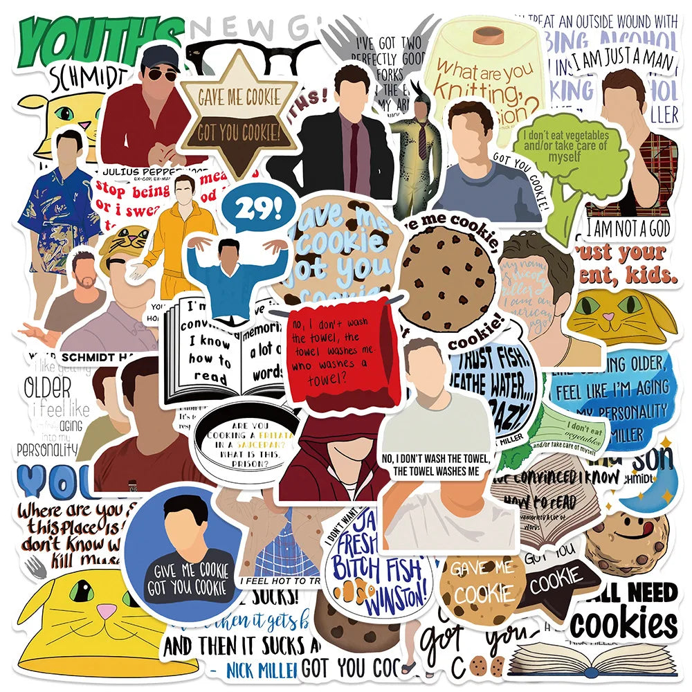 50PCS USA TV Show New Girl Nick miller fans gift Sticker