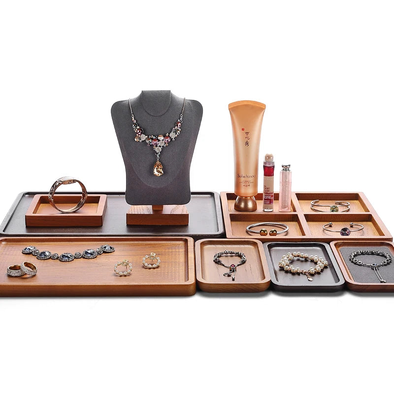 Jewelry Bracelet Necklace Ring Display Packaging Jewellery Bracelet Earing Stand Jewellery Packing Earring Packaging Tray