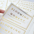 Self Adhesive Customized Printing Hot Stamping Clear Reusable Gold Foil Stickers Transparent Logo Labels