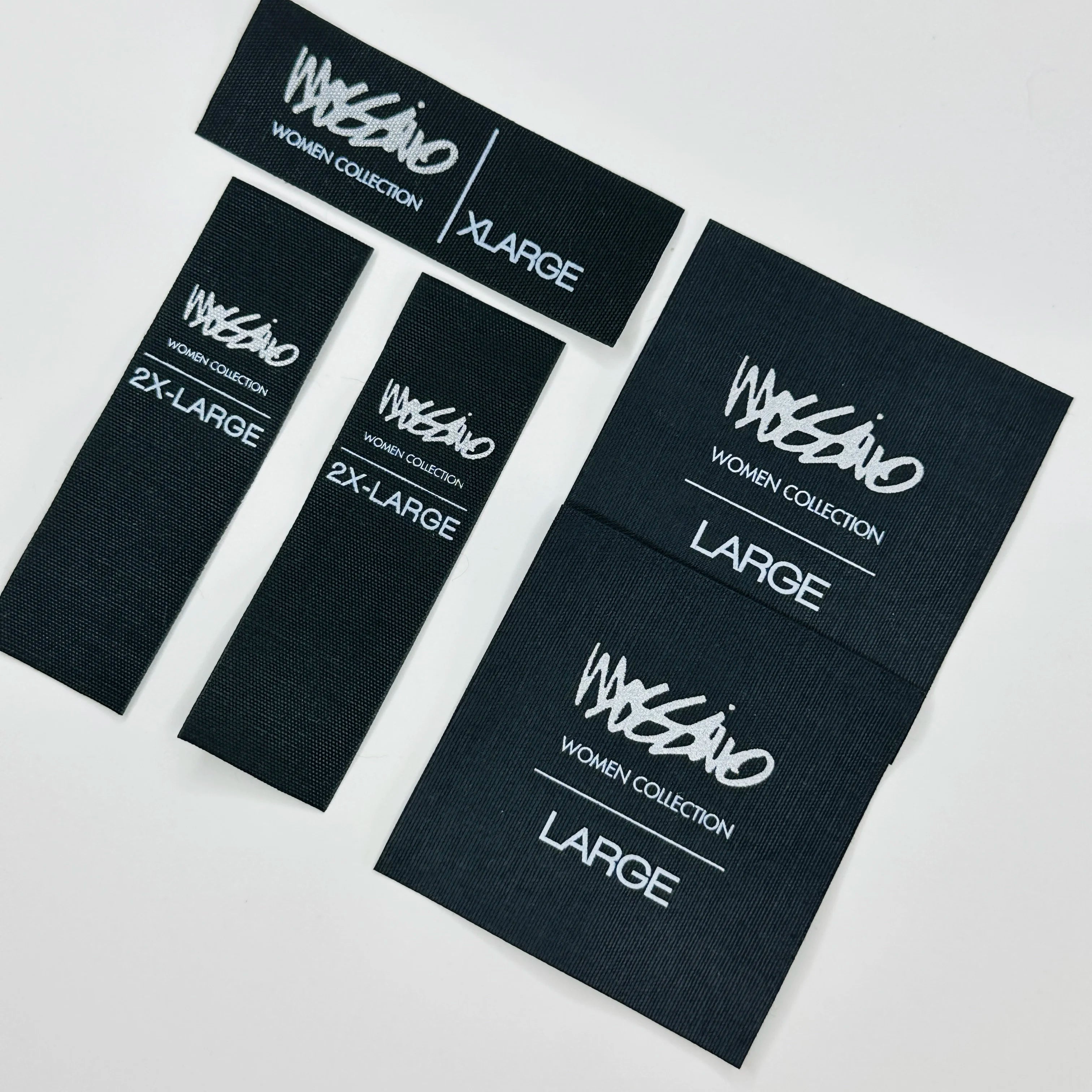 Hot Sale Eco-Friendly Satin Clothing Label Garment Labels Longitudinal Fold Custom Color Customer Logo Printed Premium Quality