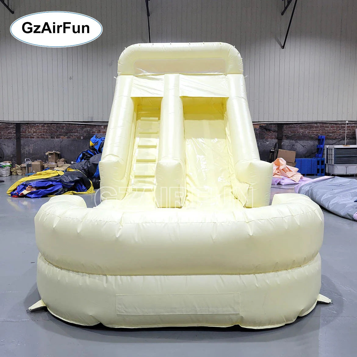 Custom White PVC Inflatable Water Slide for Home & Backyard Commercial Outdoor Kids Pool Slide