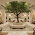Custom 13Ft High Artificial Olive Tree Made From Fiberglass Wood Trunk With Plastic Branch Material Olive Tree for Cafe