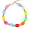 2026 Hiphop Style Chokers Necklace Anniversary Leopard Candy Tortoisesheltattooard Print Pig Nose Beaded Acrylic 1 Piece