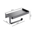 Brushed 304 Stainless Steel  Wall Mounted Tissue Roll Holder Towel Holder With Mobile Phone Shelf Bathroom Toilet Paper Holder