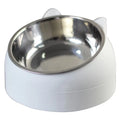 Wholesale Stainless Steel Pet Water Food Bowls Custom Logo Tilt Cat Bowl Anti Slip Pet Feeder Bowl