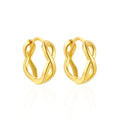 Popular New S925 Sterling Silver Minimalist Earring Eight Shaped Gold Plated Huggie Hoop Earrings