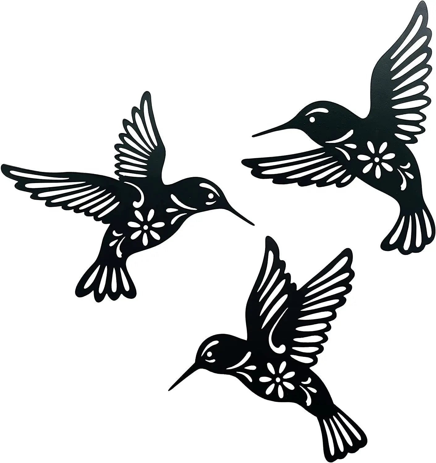 Metal Hummingbird Wall Art Decor Iron Arts and Crafts Customization Carving Wall Decoration