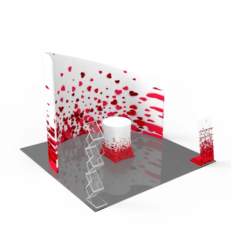 Hot Selling Portable Reusable Fabric Display Stand for Expo & Exhibition Easy Installation with Dye Sublimation Printing