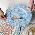 Round Table Placemat Beach Seashell Wedge Place Mats with Centerpiece Non Slip Washable Heat Resistant Dinning Table Mat