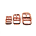 Luxury Rose Gold Brass Buckle for Custom Pet Collars - Adjustable Strap Fastener