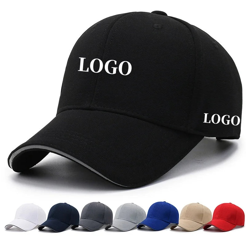 Customized Printed Logo Hard Top Polyester Baseball Cap Sun Protection Hat Casual and Versatile Suitable Men and Women