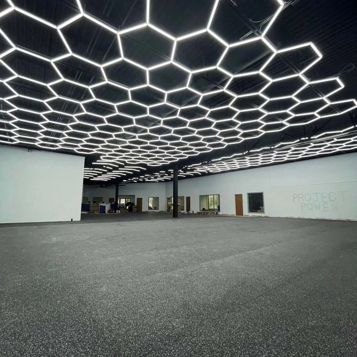 Ceiling Light Car Workshop Light Led Hexagonal Hex Lights Car Showroom Lamp Importer Certificates