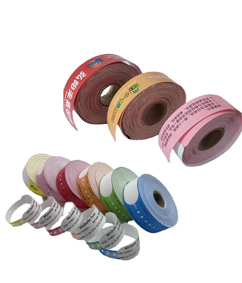 DDJoy Thermal Wristband Customizable Printable Eco Friendly Snap Lock Id Wristbands