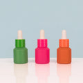 Customizable Luxury Eco-friendly Recyclable Green 30ml 50ml Glass Serum Bottle Dropper Screen Printing for Skin Care Eye Cream
