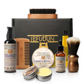 100% Natural Organic Beard Care Kit Beard Balm Wax Brush and Grooming Set for Men Gift for Beard Growth