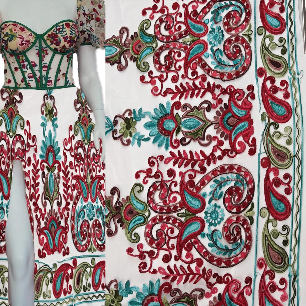 Custom Design 3D Handmade Flower Special Embroidery Tulle Cord African French Lace Fabric for Women