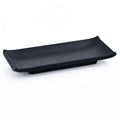 Restaurant Dinnerware 9 Inch Black Rectangle Sushi Serving Melamine Plate Eco-Friendly BPA Free Food Grade