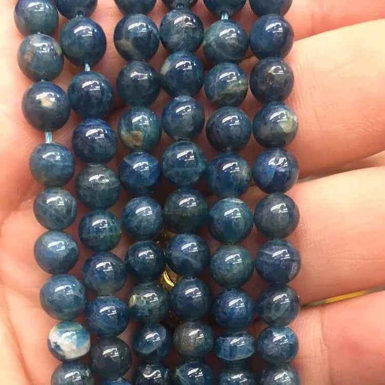 Wholesale Natural Stone Blue Apatite Gemstone Apatite Beads Loose Bead Strand for Jewelry Making