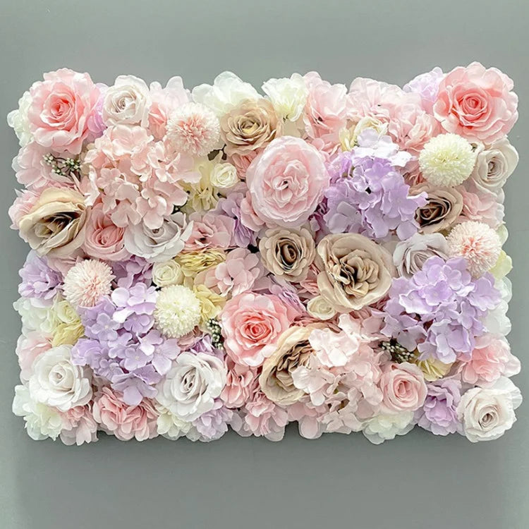 Customized Silk Luxurious Event Arragement Backdrop Panel Pink Artificial Wedding Flower Wall