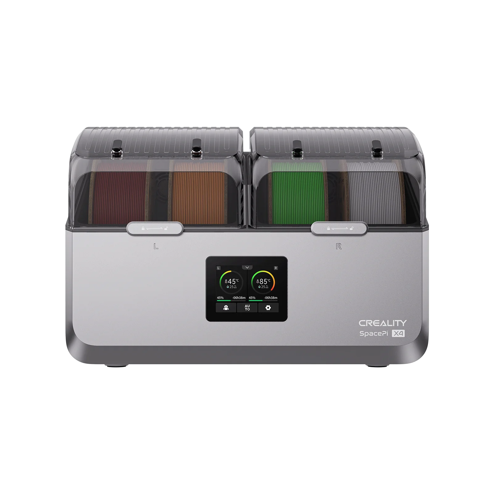 Creality Space Pi X4 Filament Dryer Box 4-spools 3d Printer Storage Box Dual Heating Chambers 200w Ptc Heats up to 85°c