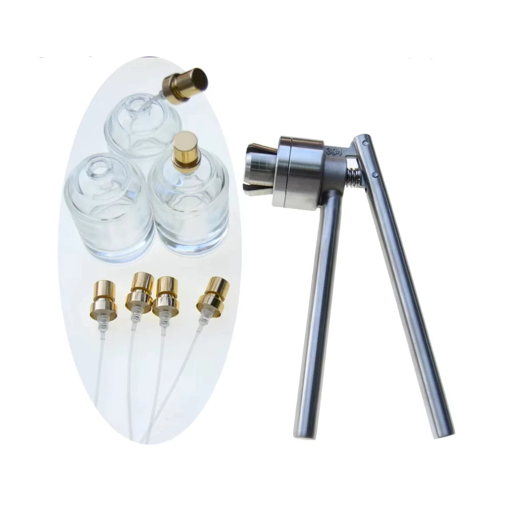 MUB Hot Sales Perfume Capping Tool Silver Manual Crimp Machine for Crimp Neck Bottle