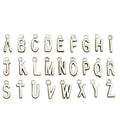 50Pcs/Bag Silver Filled Initial Block Letter Charm Drops Silver Tone Full Alphabet Letter Beads Pendants Choose Your Letter