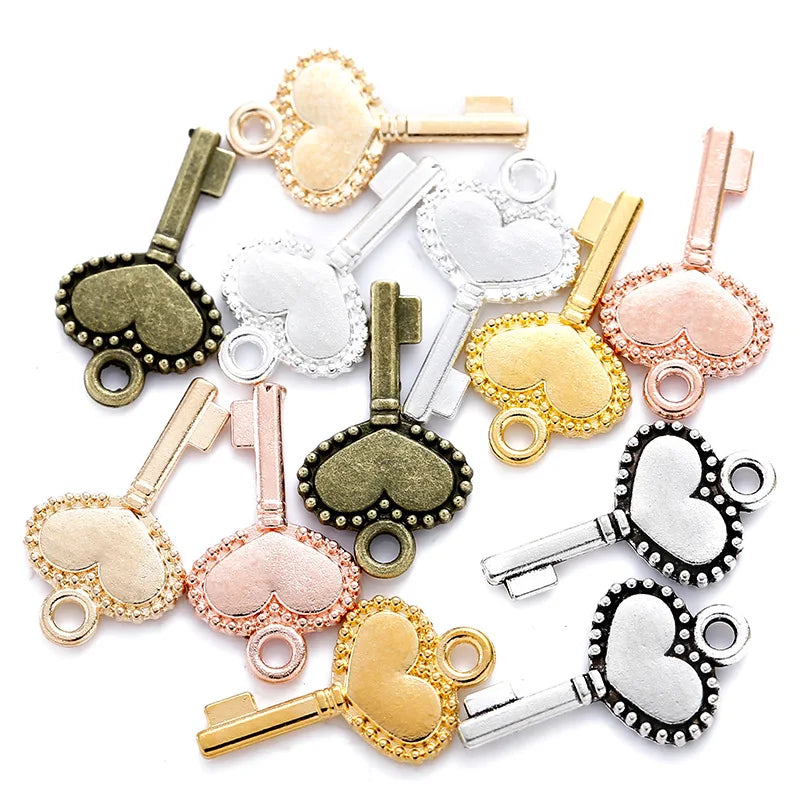 AA00255 Key Shape Charms Pendant for Jewelry Making Accessories